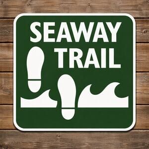 Seaway Trail Road Sign Highway Interstate New York Pennsylvania Lake Erie Niagra